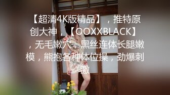 【超清4K版精品】，推特原创大神，【OOXXBLACK】，无毛嫩穴，黑丝连体长腿嫩模，熊抱各种体位操，劲爆刺激