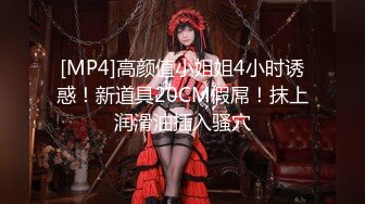 [MP4]高颜值小姐姐4小时诱惑！新道具20CM假屌！抹上润滑油插入骚穴