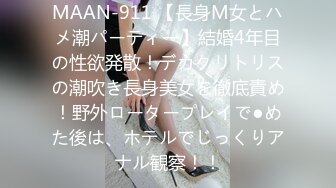 MAAN-911 【長身M女とハメ潮パーティー】結婚4年目の性欲発散！デカクリトリスの潮吹き長身美女を徹底責め！野外ロータープレイで●めた後は、ホテルでじっくりアナル観察！！